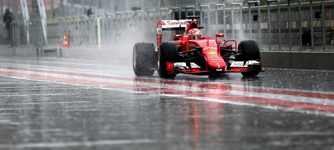 Actividad nula en una lluviosa mañana del primer día de test post GP de Austria 2015
