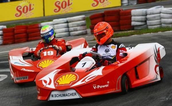Barrichello gana a Massa... en los karts