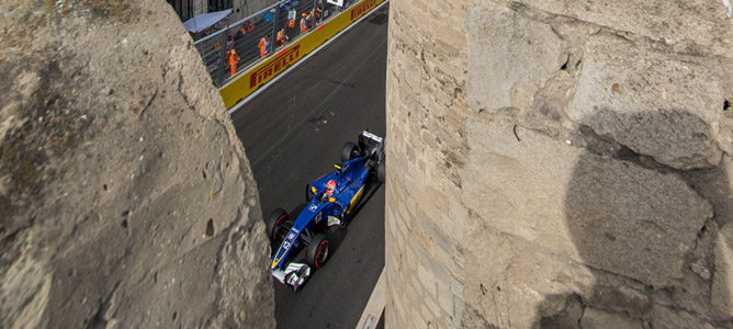 Felipe Nasr entra en la Q2 de Bakú: "Sentí que empujé el coche al límite"