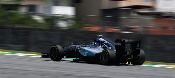 Nico Rosberg reacciona y se impone a Lewis Hamilton en los libres 3 del GP de Brasil 2016