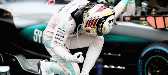 Lewis Hamilton eufórico: "¡He ganado mi primer Gran Premio de Brasil!"