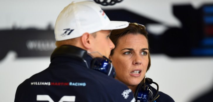 Claire Williams y Valtteri Bottas