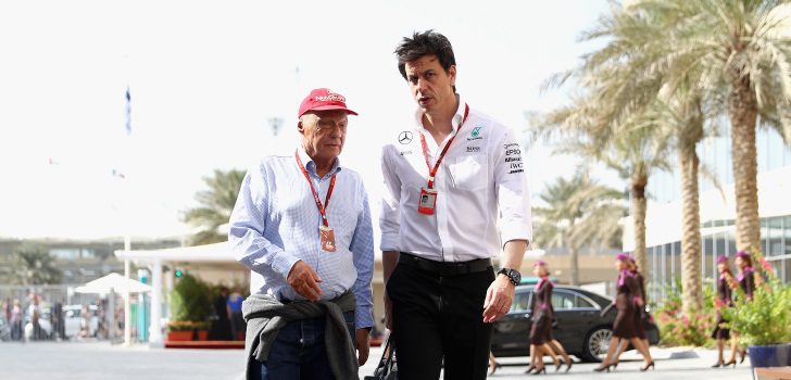 Toto Wolff y Niki Lauda