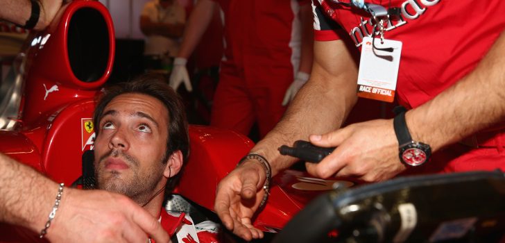 Jean-Eric Vergne durante un test con Ferrari