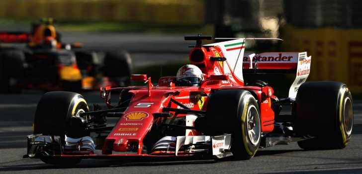 Sebastian Vettel en la salida