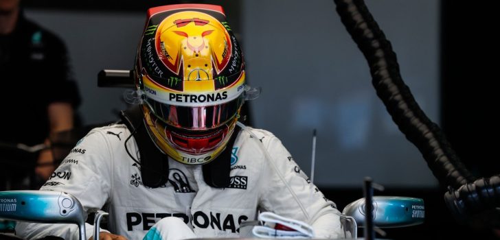 Lewis Hamilton en test