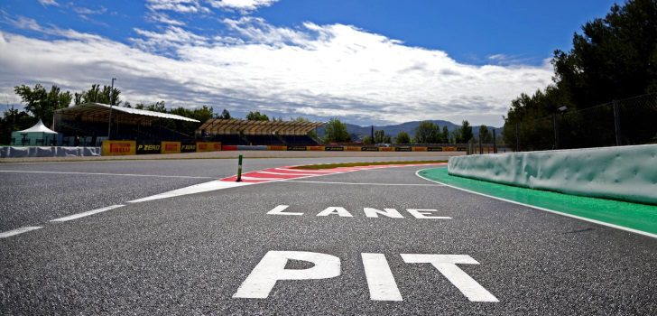 Pit lane en Barcelona