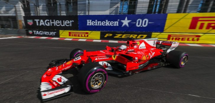 Sebastian Vettel rueda en Mónaco