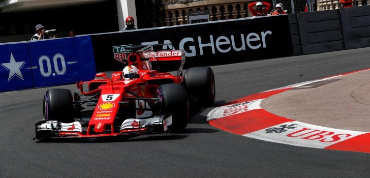 Vettel durante el GP de Mónaco
