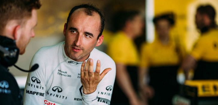 Kubica durante la prueba en Cheste