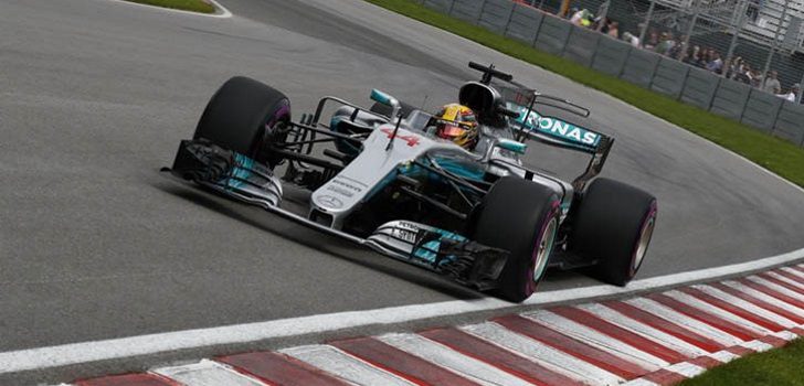 Lewis Hamilton durante el GP Canadá 2017
