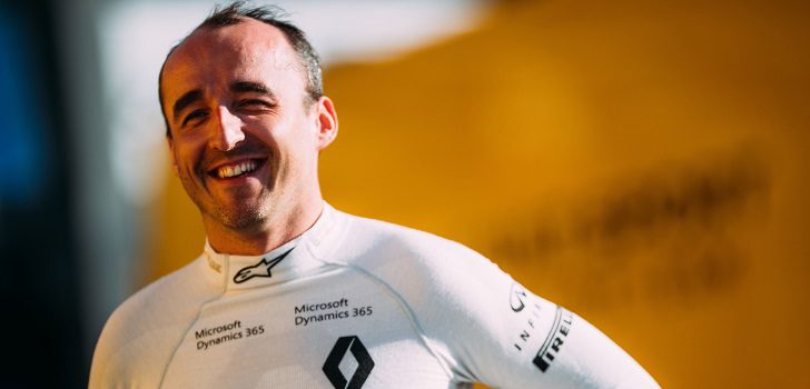 Kubica durante el test de Cheste