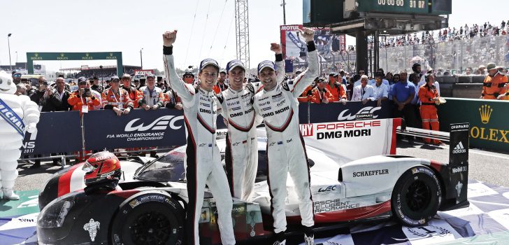 Porsche celebrando su 19ª victoria en Le Mans