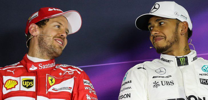 Sebastian Vettel y Lewis Hamilton