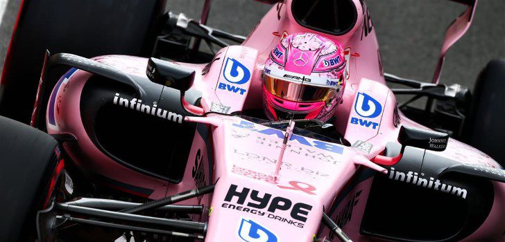 Esteban Ocon durante la clasificación del GP de Gran Bretaña