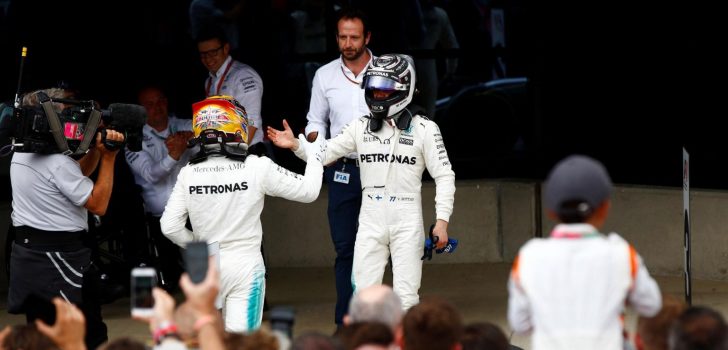 Hamilton y Bottas en UK