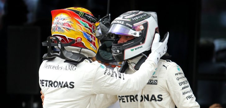 Bottas y Hamilton en Hungría