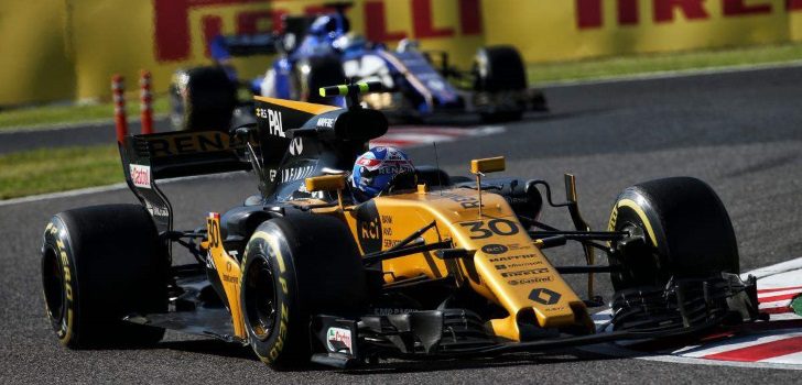 Jolyon Palmer en su última carrera en Japón con Renault