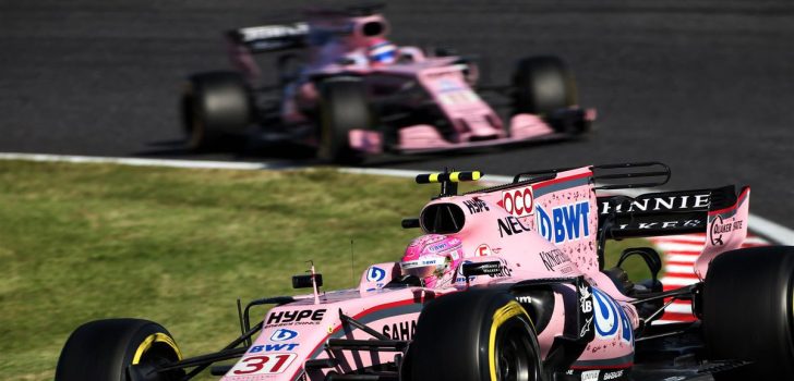 Esteban Ocon y Sergio Pérez GP Japón