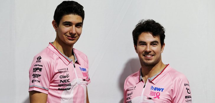Esteban Ocon y Sergio Pérez en una campaña de Force India