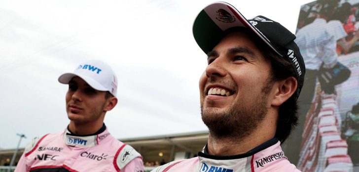 Sergio pérez junto a Esteban ocon