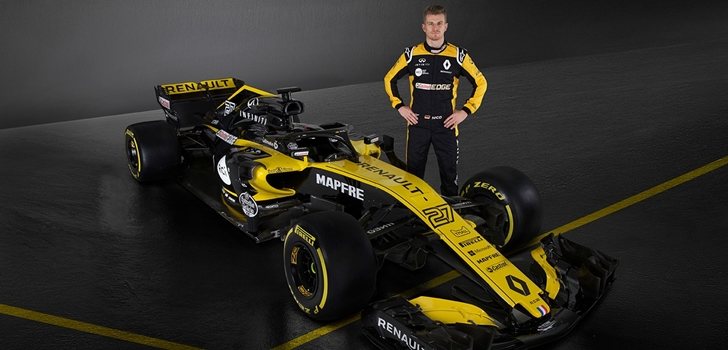 Hülkenberg posa junto a su nuevo monoplaza