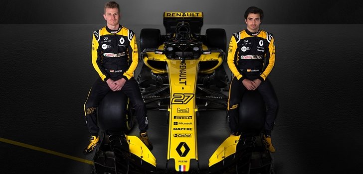 Hülkenberg y Sainz, juntos en la presentación de Renault