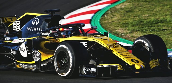 Carlos Sainz rueda en Montmeló