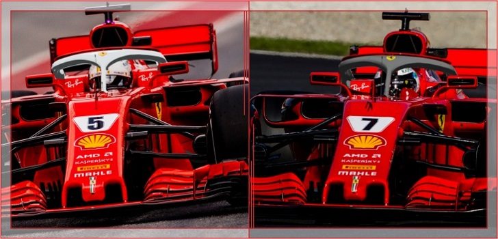 Ferrari: Vettel en blanco, Raikkonen en rojo
