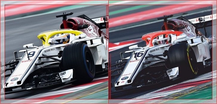 Alfa Romeo Sauber: Ericsson en amarillo, Leclerc en rojo