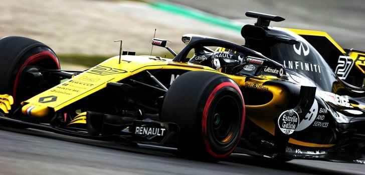 Hülkenberg rueda en Montmeló