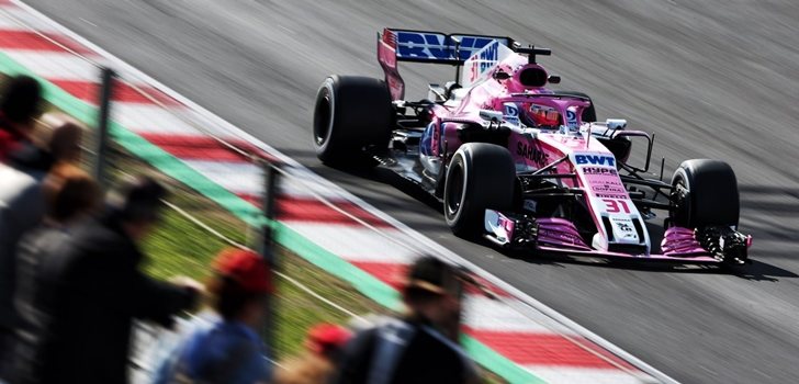 Ocon rueda en Montmeló