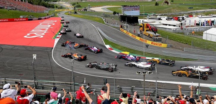 Los monoplazas de F1 durante un Gran Premio