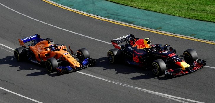 Alonso y Verstappen en el Gran Premio de Australia