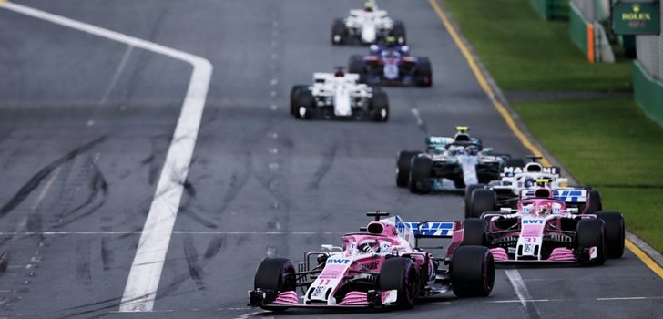 Pérez y Ocon en el Gran Premio de Australia