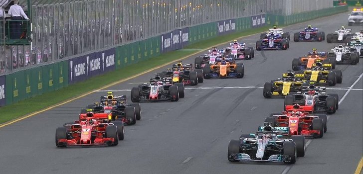 Los monoplazas de la Fórmula 1 en el Gran Premio de Australia 2018