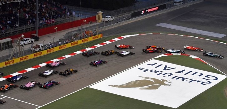 Los monoplazas de F1 en el GP de Bahréin 2017