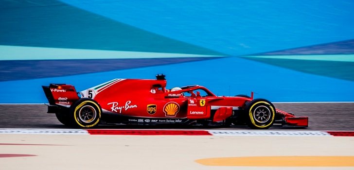 Vettel rueda en Sakhir
