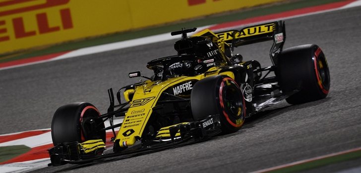 Hülkenberg rueda en Sakhir