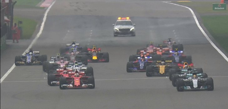 Los monoplazas de F1 en el GP de China 2017