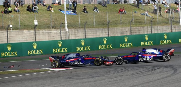 Accidente Toro Rosso GP China 2018