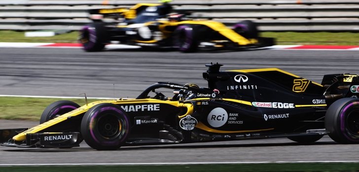 Hülkenberg y Sainz en el GP de China 2018