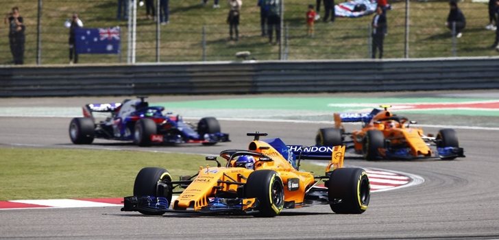 Los McLaren ruedan en el GP de China 2018