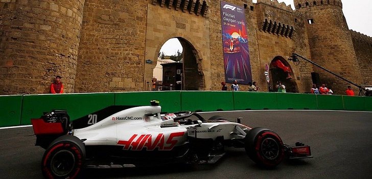 Kevin Magnussen en FP2 de Azerbaiyan 2018