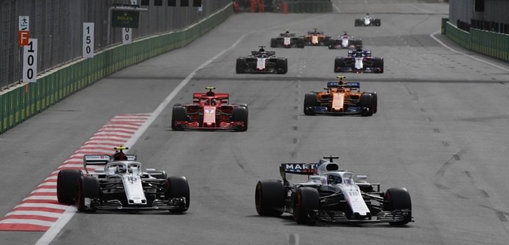 Leclerc, durante el GP de Azerbaiyán 2018