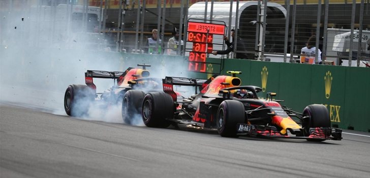 Ricciardo y Verstappen colisionan en Bakú 2018