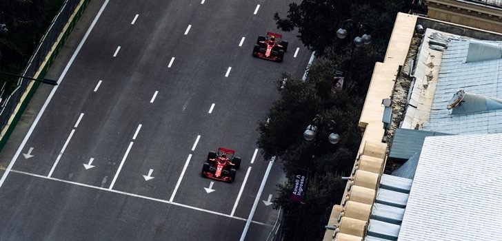 Vettel y Räikkönen ruedan en Bakú 2018