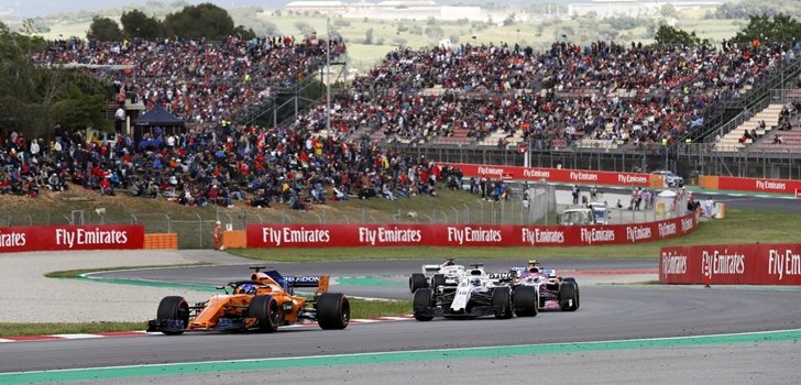 Alonso rueda en Montmeló