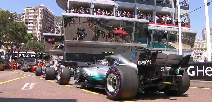 Los monoplazas de F1 en Mónaco