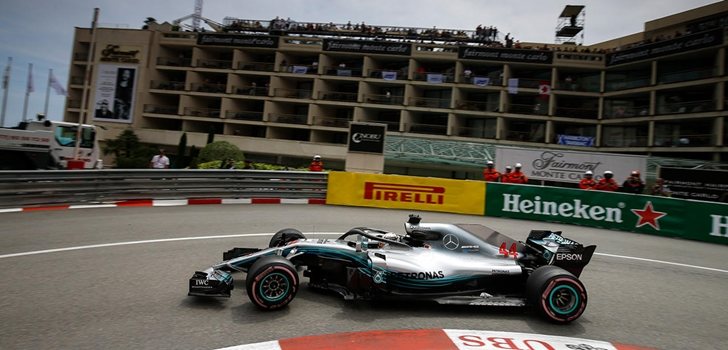 Hamilton rueda en Montecarlo